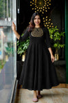 Aura Designer Handwork Silk Flared Frock