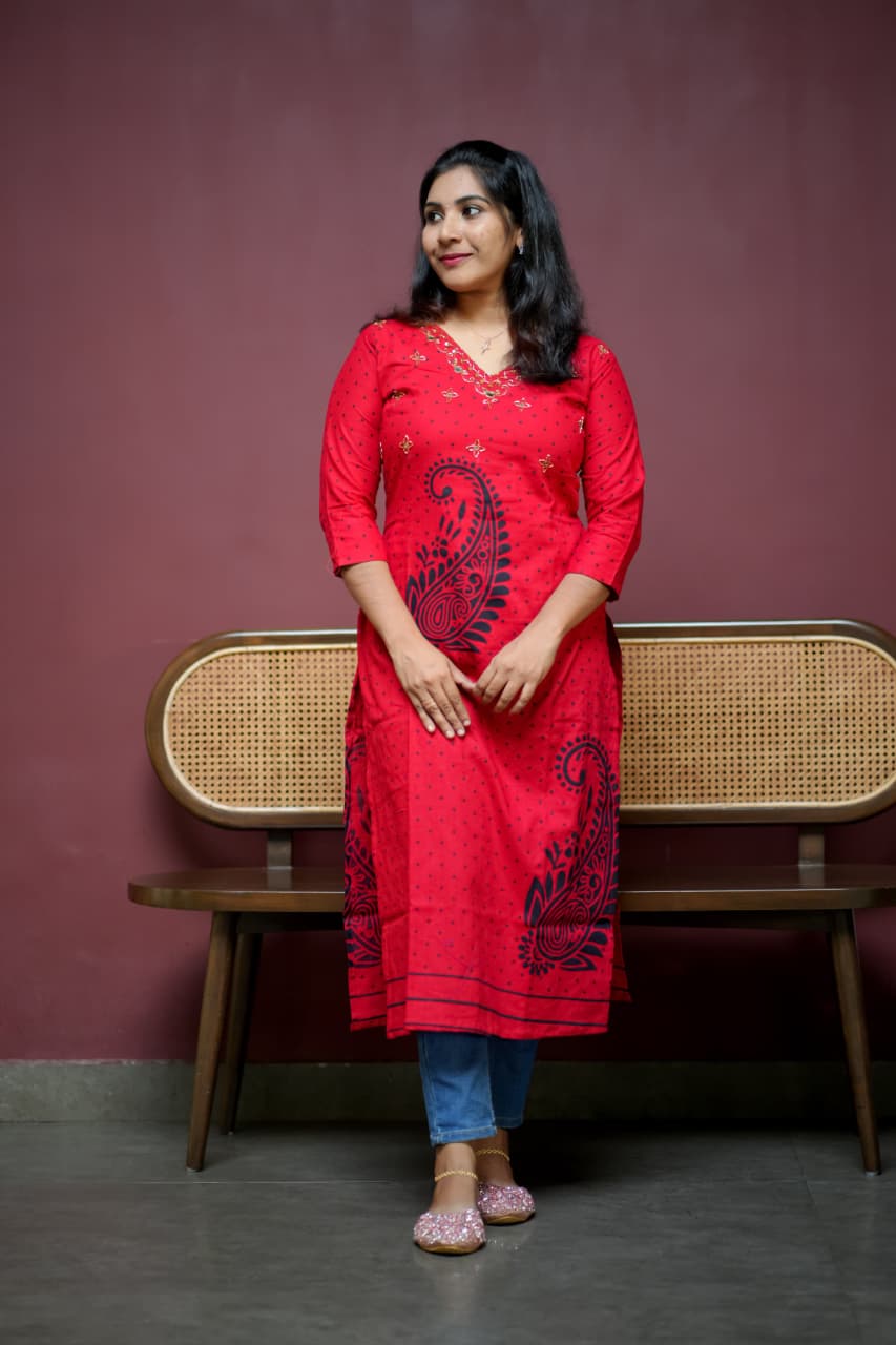 Cotton Slitted Kurti