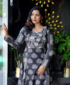 Premium Cotton Block-Printed Flared Anarkali Kurta