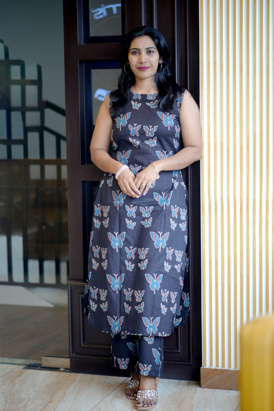 Pure Cotton Sleeveless Cord set