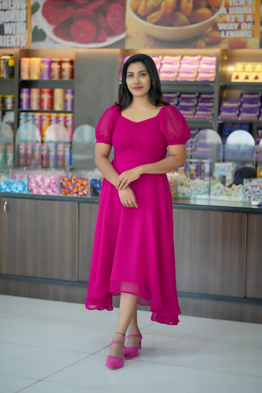 Georgette Umbrella Frock with Variety Colors