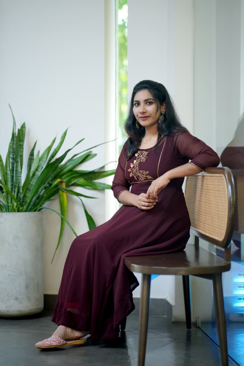 Georgette Hand worked Umbrella Top