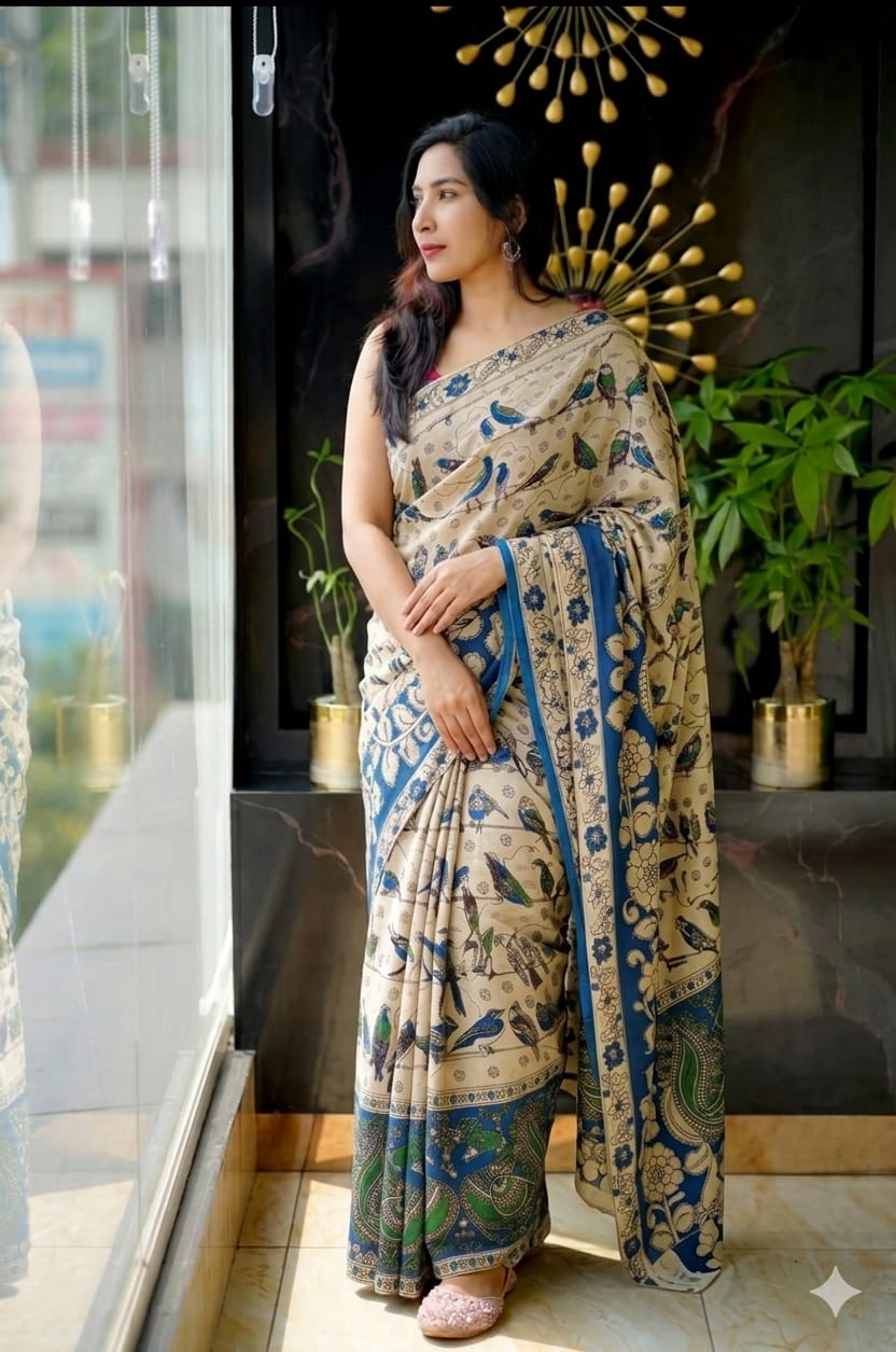 Pure pen kalamkari cotten sarees collection