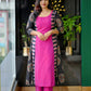 Vibrant A-Line Kurta with Contrasting Side Panels