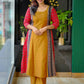 Vibrant A-Line Kurta with Contrasting Side Panels