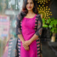 Vibrant A-Line Kurta with Contrasting Side Panels