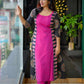 Vibrant A-Line Kurta with Contrasting Side Panels