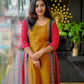 Vibrant A-Line Kurta with Contrasting Side Panels