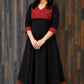 Crimson Noir Hakoba Fusion Flared Kurti