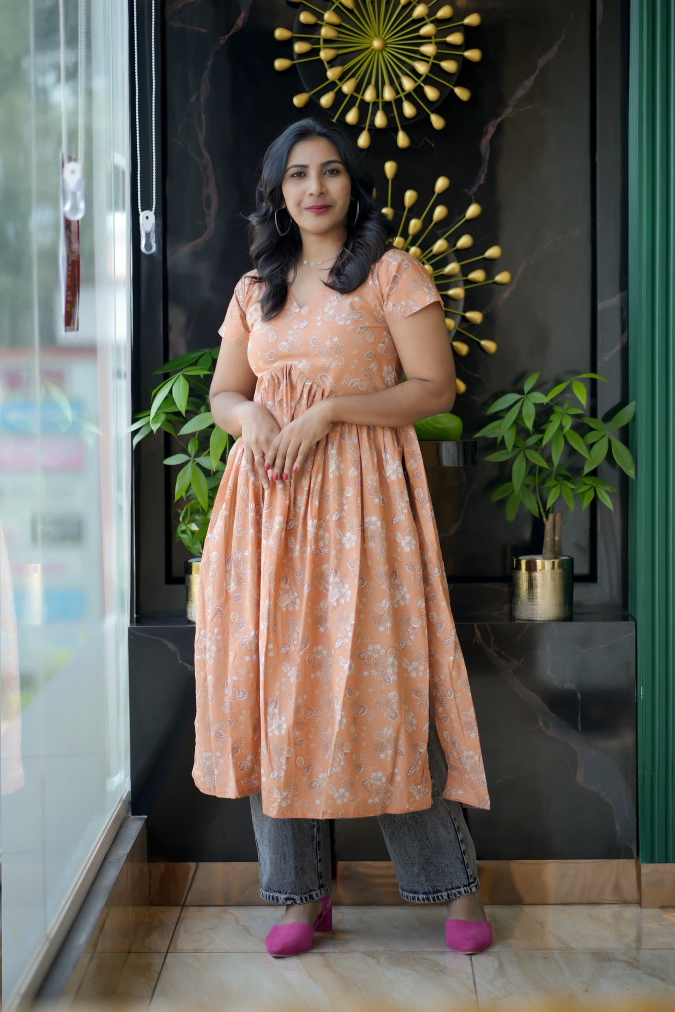 Cotton Silk Hand worked Churidhar Set