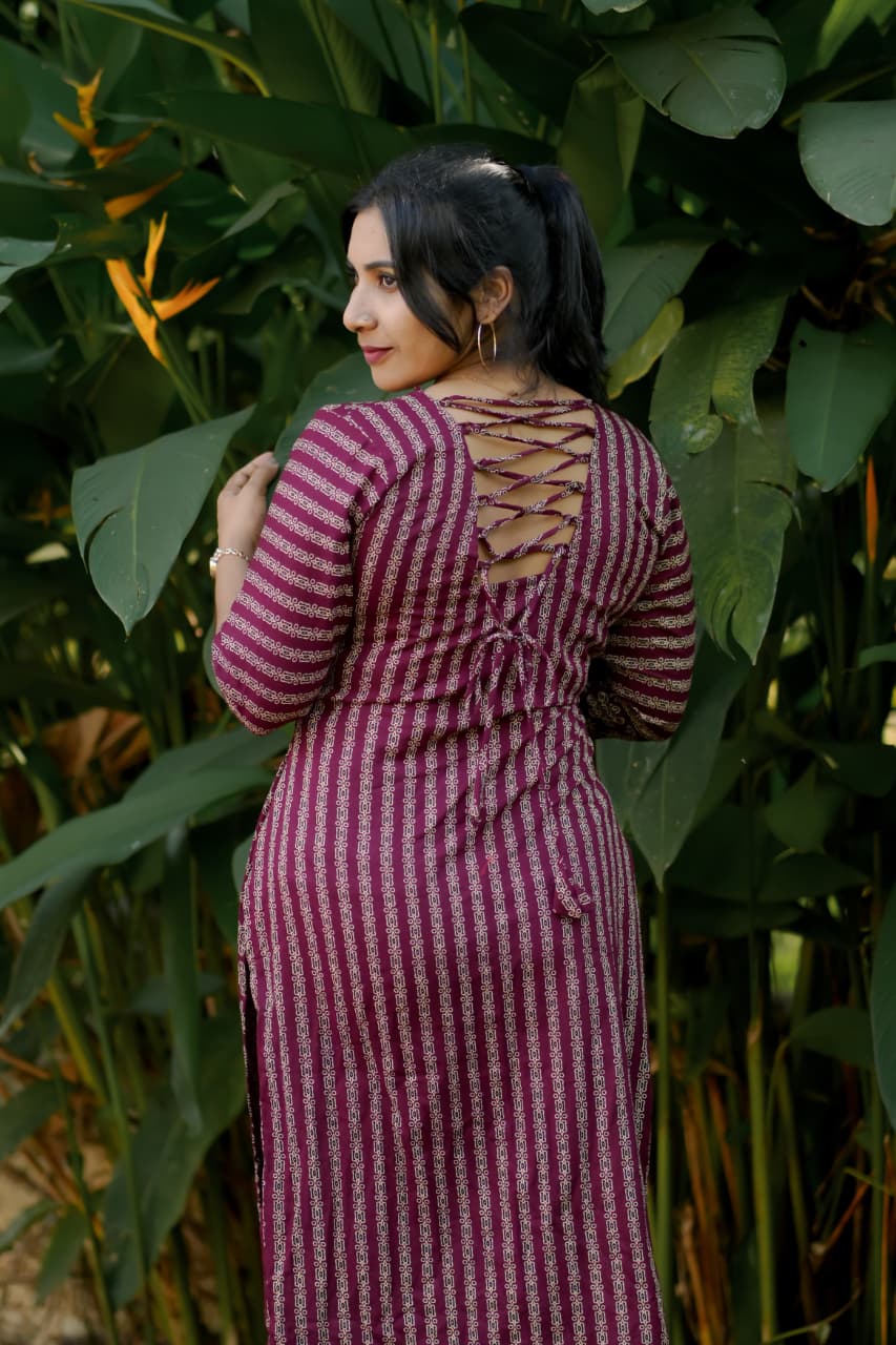 Pure Cotton Slitted Kurti