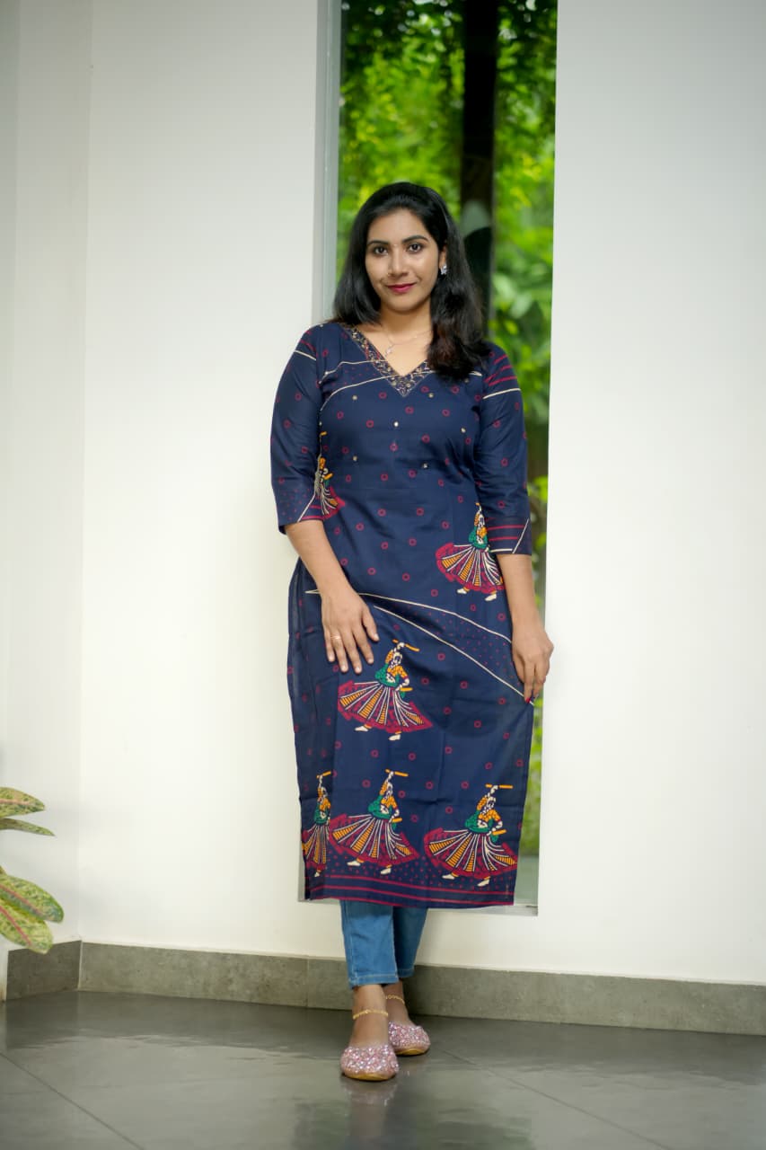 Cotton Slitted Kurti