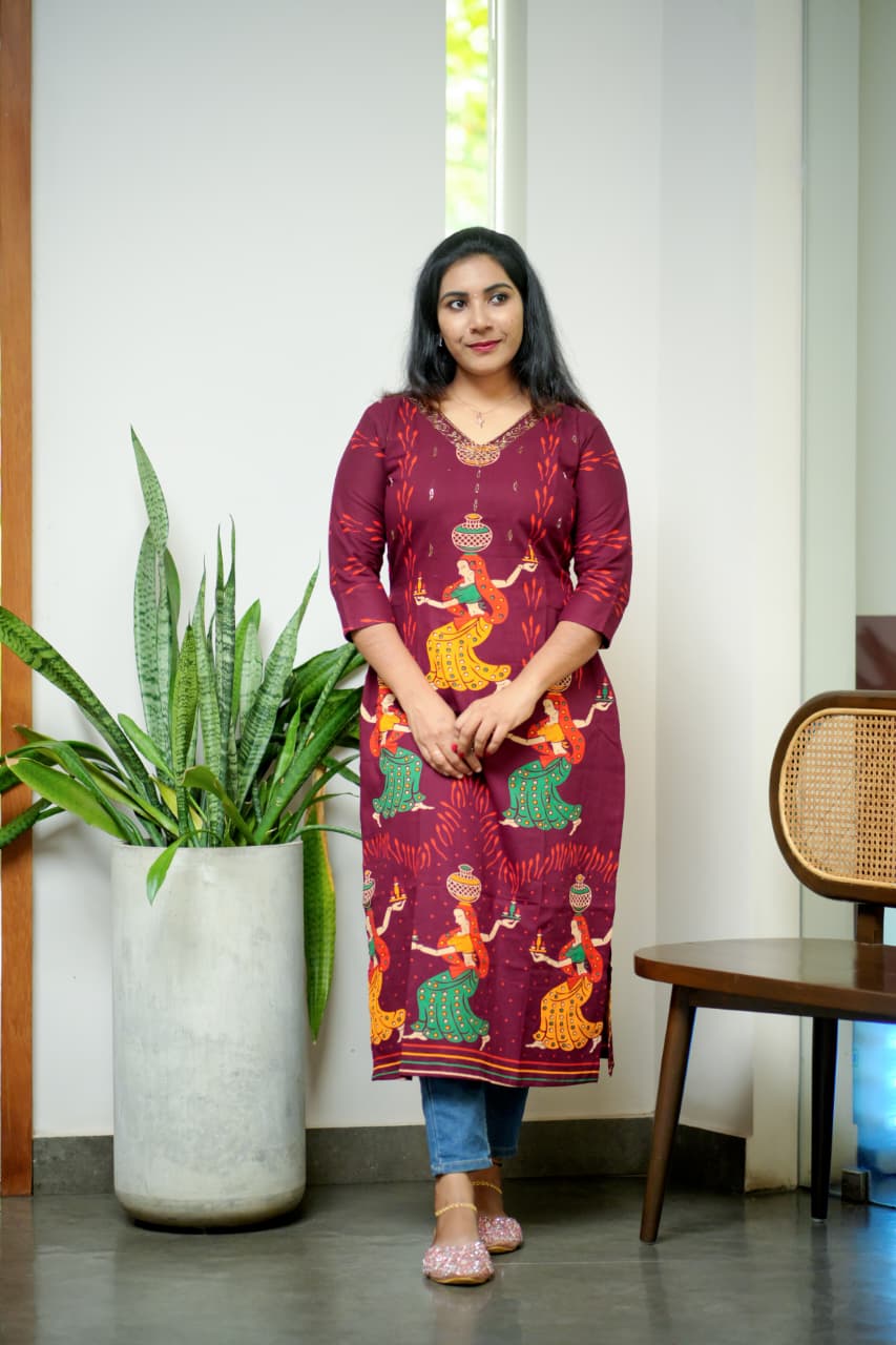 Cotton Slitted Kurti