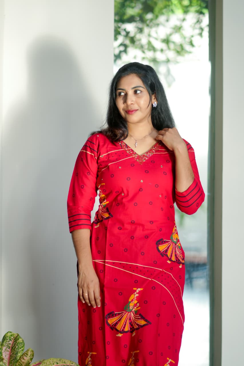 Cotton Slitted Kurti