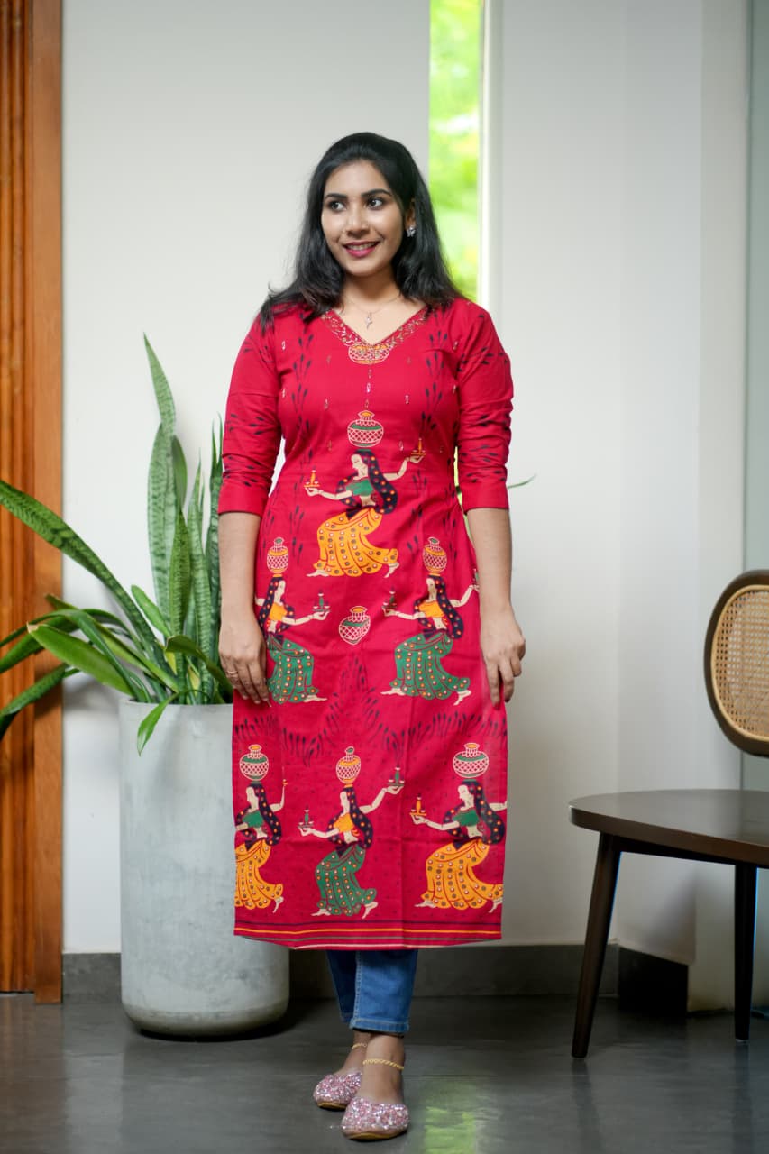 Cotton Slitted Kurti