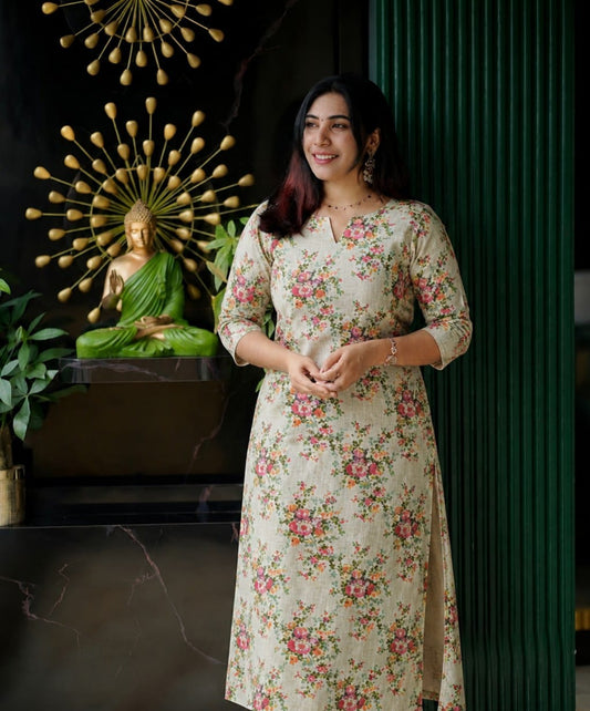 GOLDEN TISSUE KURTI