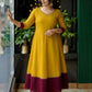 Graceful V-Spliced Flair A-Line Dress