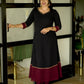 Graceful V-Spliced Flair A-Line Dress
