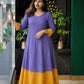 Graceful V-Spliced Flair A-Line Dress
