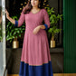 Graceful V-Spliced Flair A-Line Dress