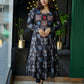 Premium Cotton Block-Printed Flared Anarkali Kurta