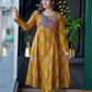 Premium Cotton Block-Printed Flared Anarkali Kurta