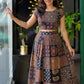 100% Cotton Printed Crop Top & Midi Skirt Set