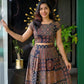 100% Cotton Printed Crop Top & Midi Skirt Set