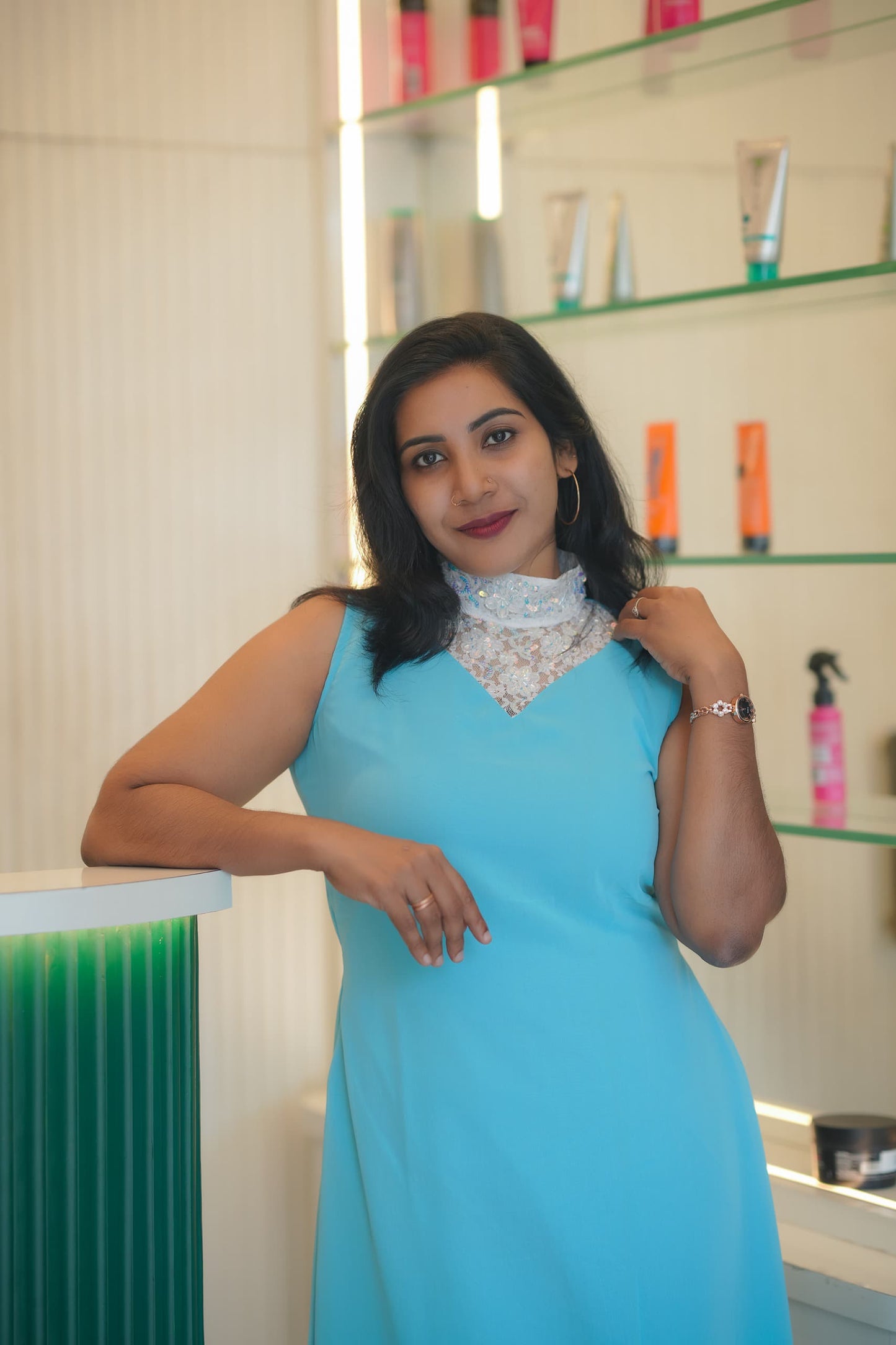 Georgette A Line Frock in Variety Colors