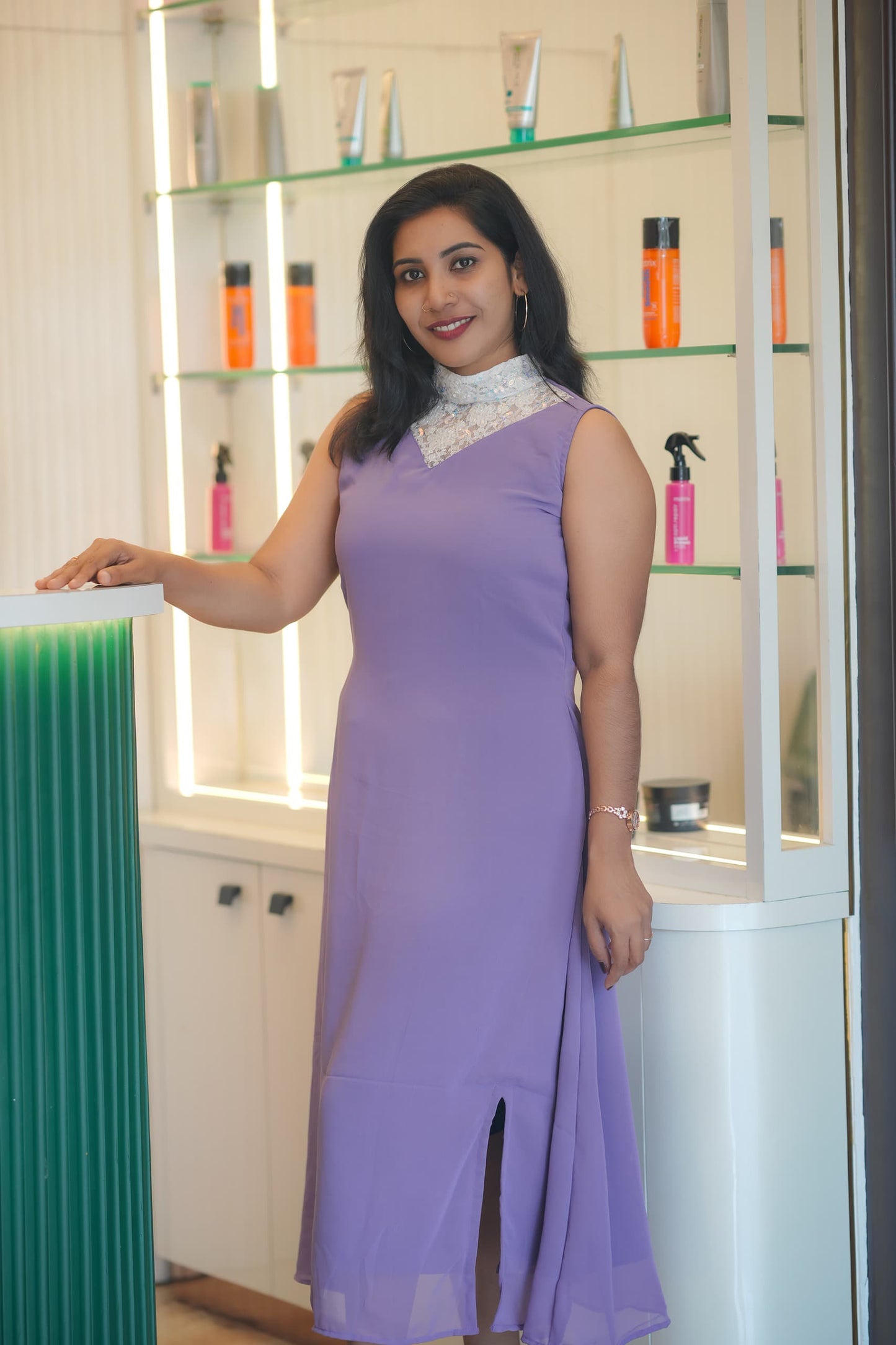 Georgette A Line Frock in Variety Colors