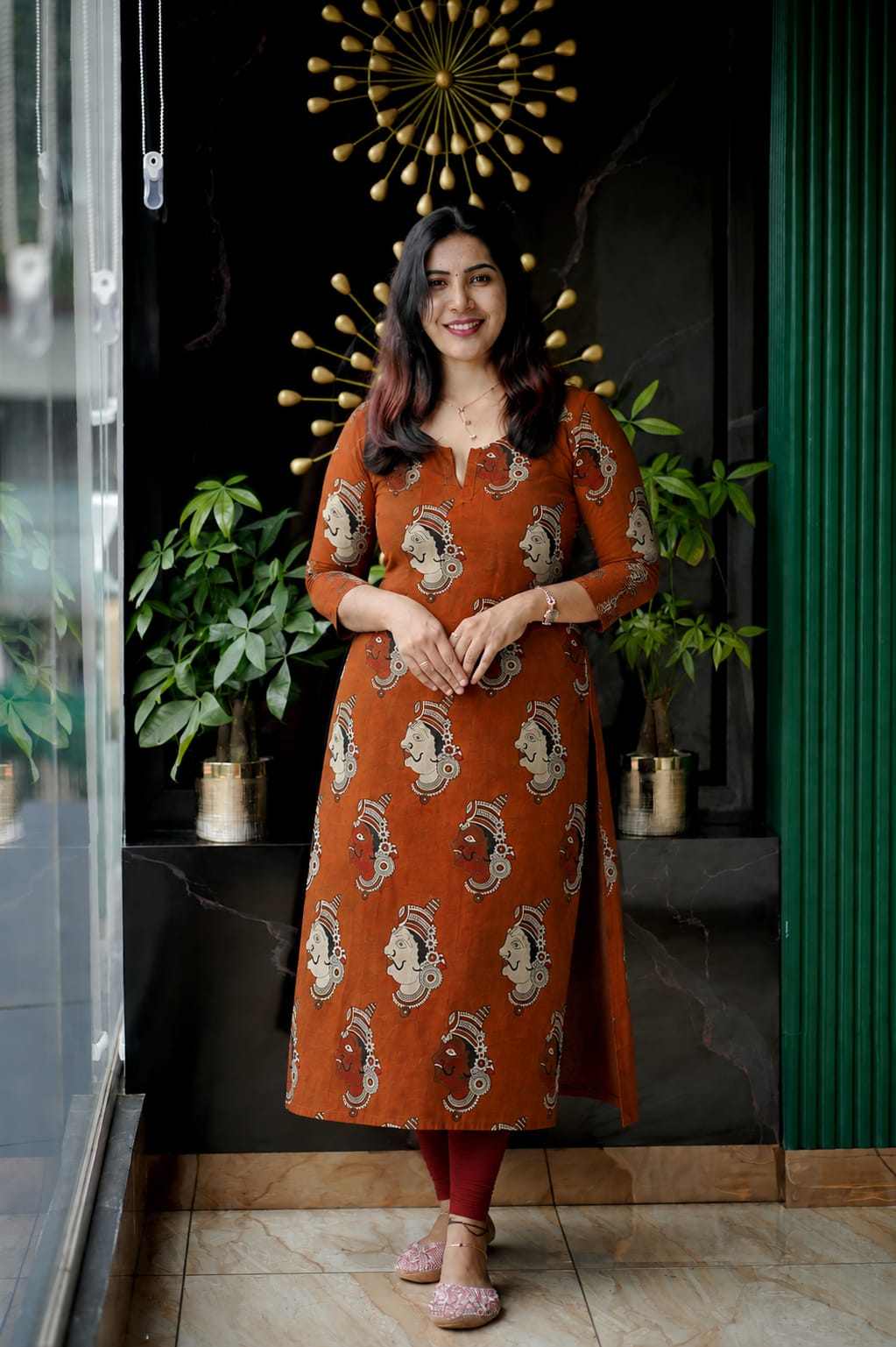 Traditional Kalamkari Inspired Straight Cotton Kurta