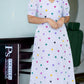 Kaanthari Mix Heart-Print Cotton Frock