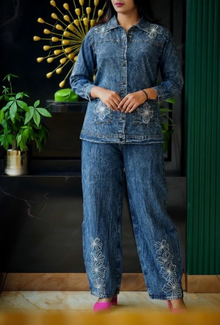 DENIM CORD SET