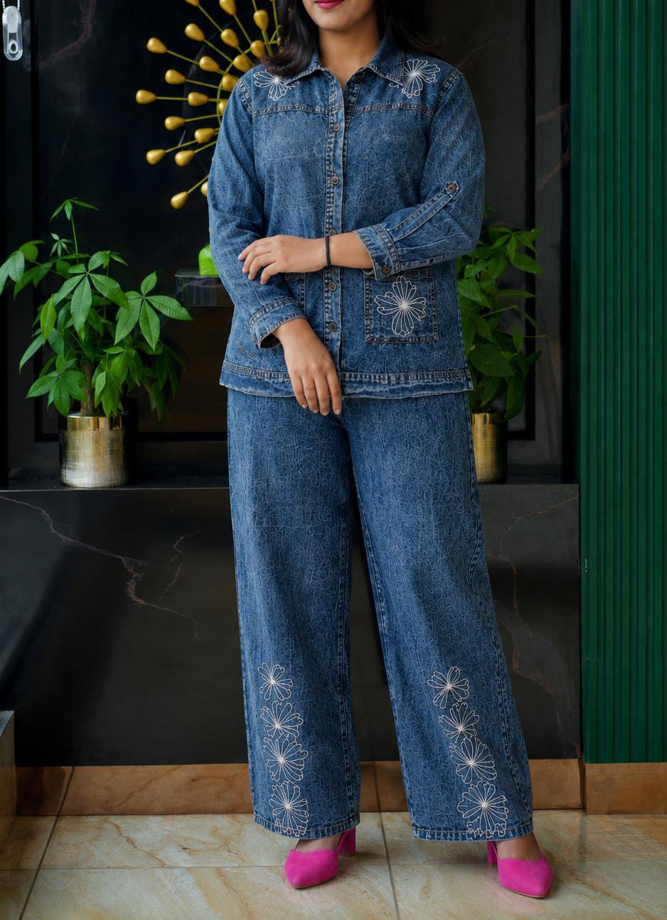 DENIM CORD SET