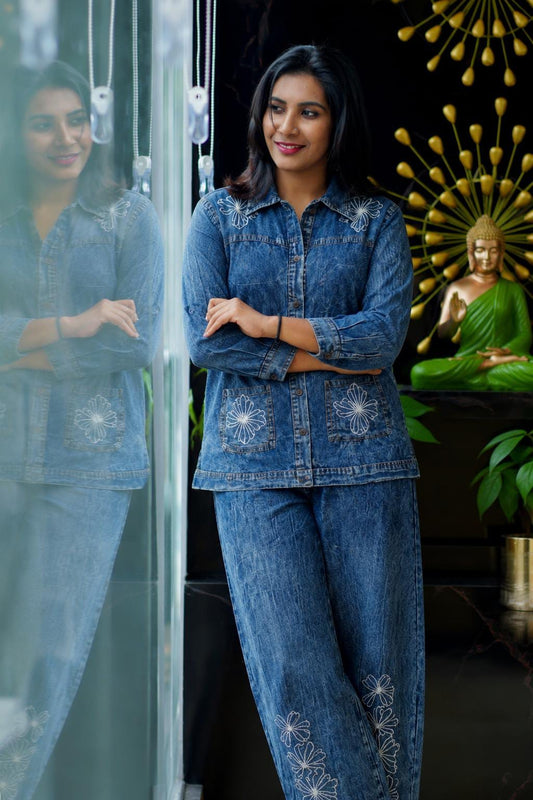 DENIM CORD SET