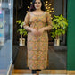 Elegant Pure Kalamkari Cotton Slit Kurti with Handcrafted Yoke & Sleeves