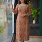 Elegant Pure Kalamkari Cotton Slit Kurti with Handcrafted Yoke & Sleeves