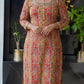 Elegant Pure Kalamkari Cotton Slit Kurti with Handcrafted Yoke & Sleeves