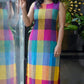 OH LA LA Festive Multi-Color Block Checkeed Pure Cotton Co-ord Kurta Set