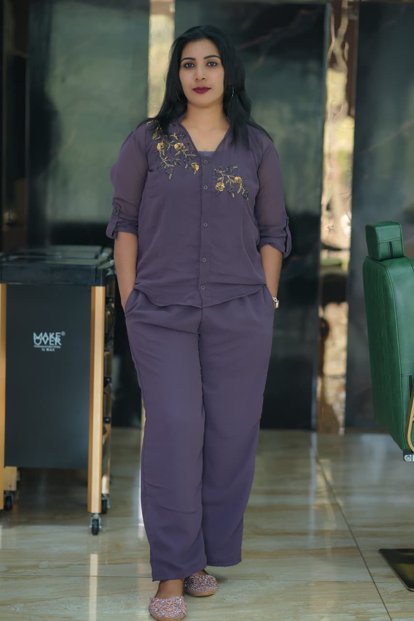 Georgette Party Wear Cord Set 3 Piece