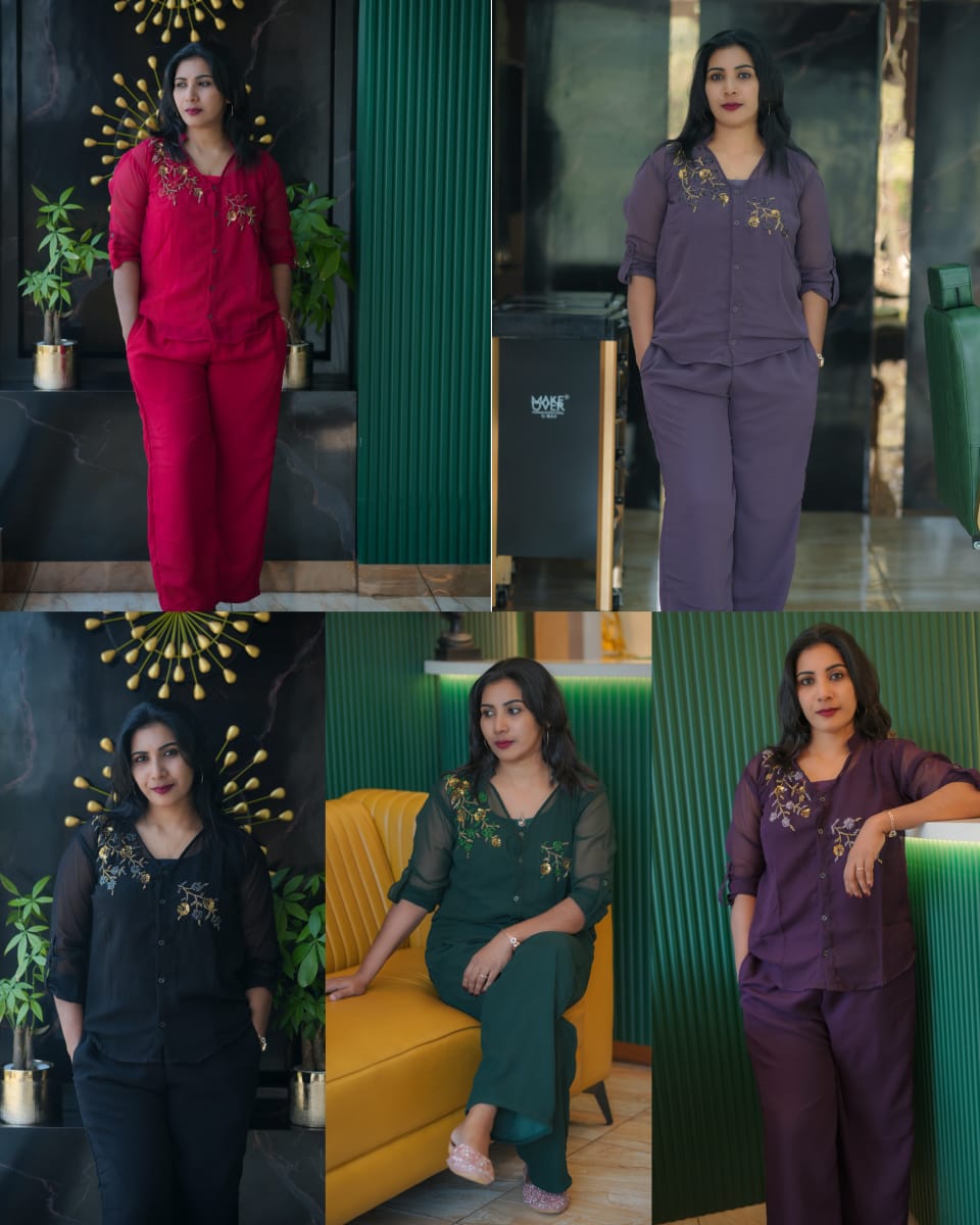 Georgette Party Wear Cord Set 3 Piece