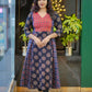 Ethnic Elegance Flared Kurti with Intricate Embroidered Yoke