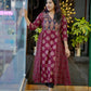 Ethnic Elegance Flared Kurti with Intricate Embroidered Yoke