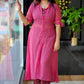Elegant Mesh-Style Long Shirt with Printed Inner