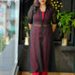 Elegant Mesh-Style Long Shirt with Printed Inner