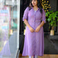 Elegant Mesh-Style Long Shirt with Printed Inner