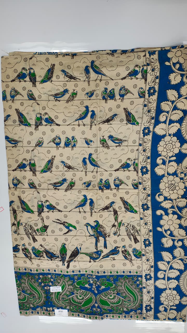 Pure pen kalamkari cotten sarees collection