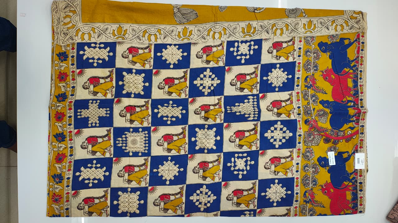 Pure pen kalamkari cotten sarees collection