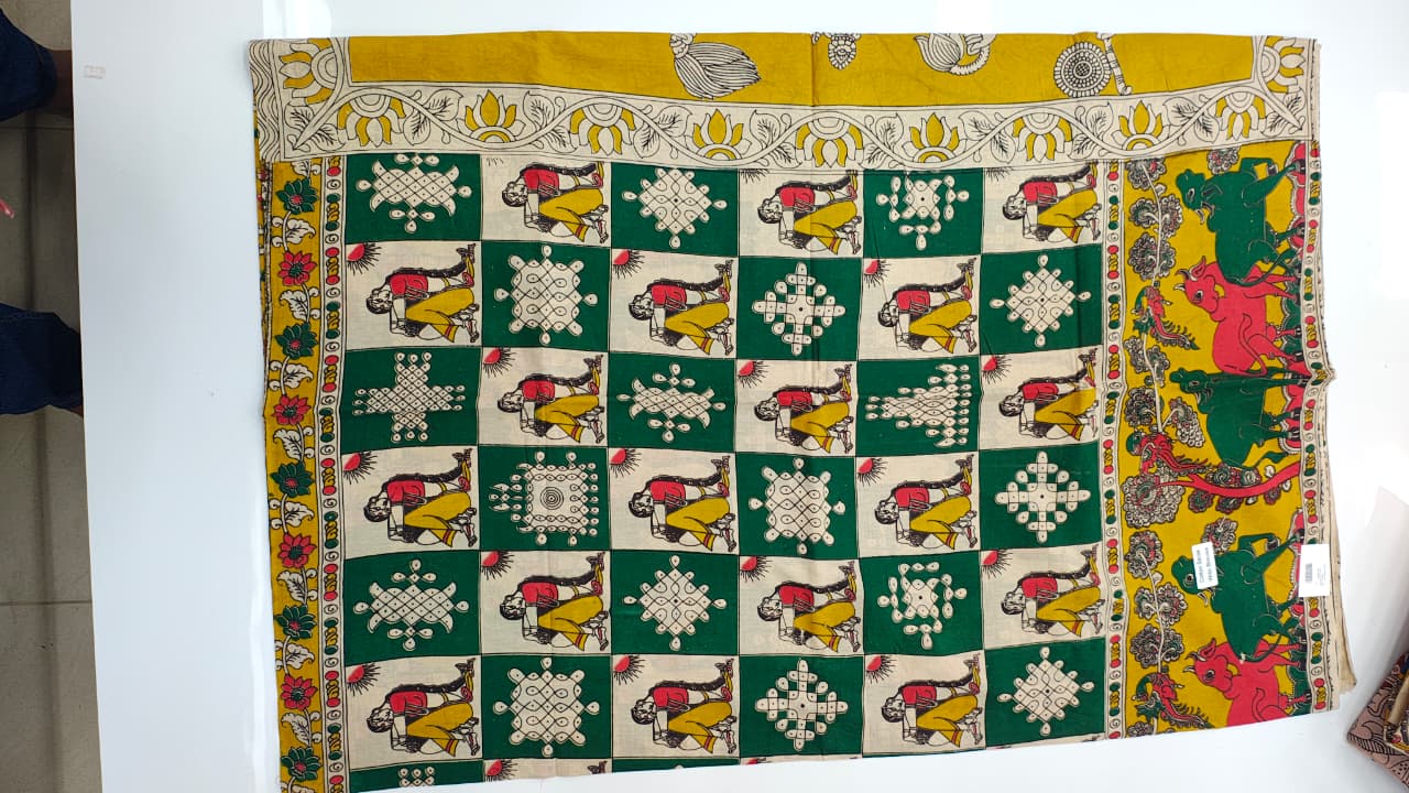 Pure pen kalamkari cotten sarees collection
