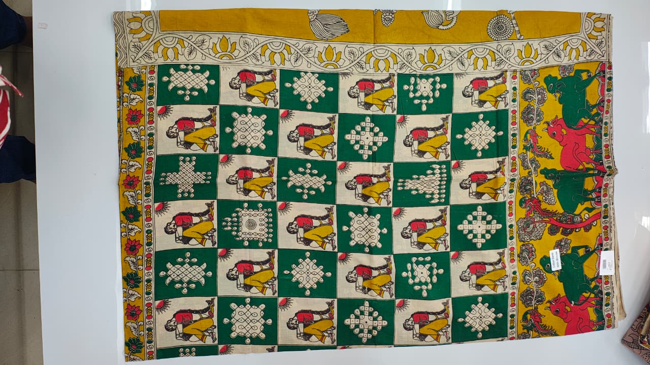 Pure pen kalamkari cotten sarees collection